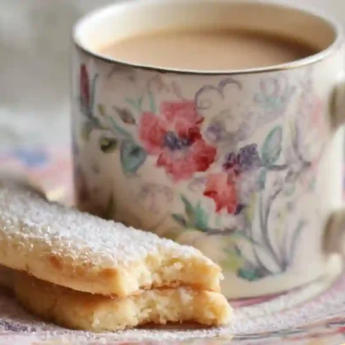 Sponge fingers gluten free served with a cup of tea, perfect for dipping and enjoying