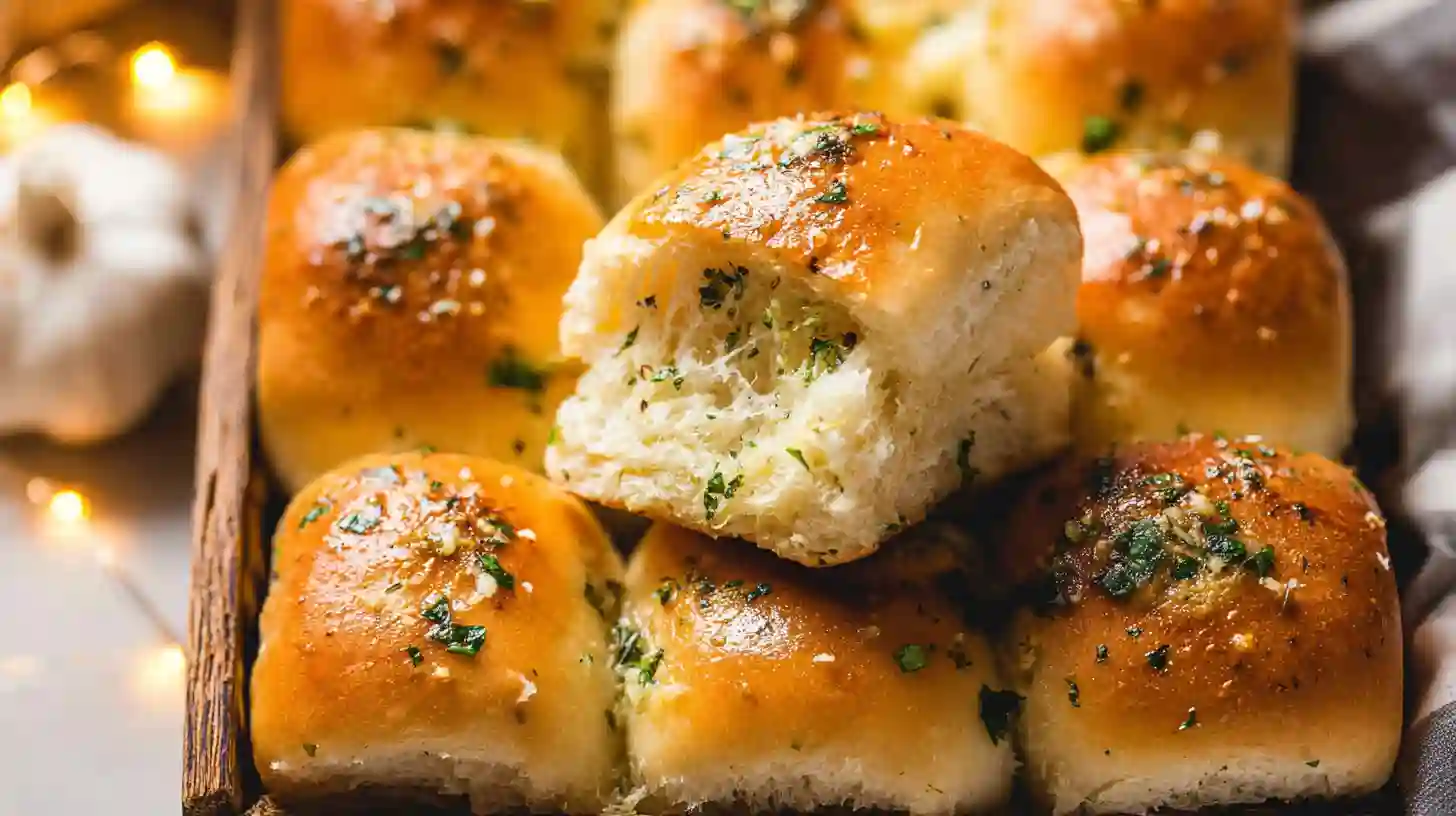 Garlic Bread Rolls Easy Homemade Fluffy Buns