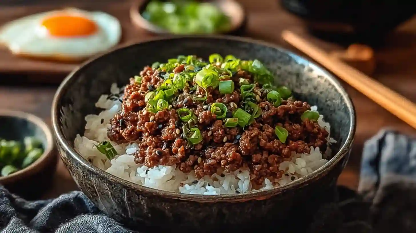 Korean Ground Beef Bowl Easy 15 Minute Dinner