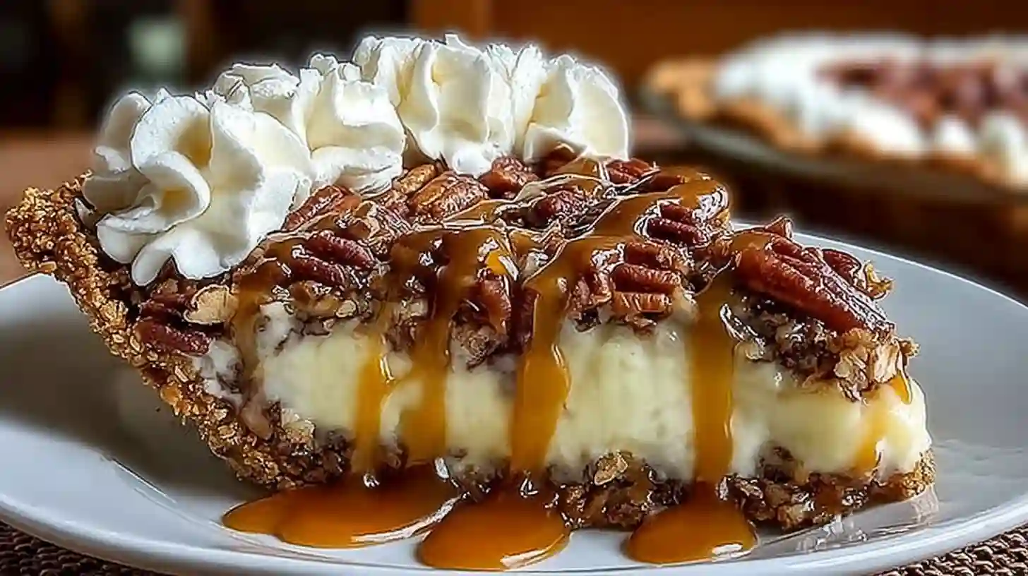 Caramel Pecan Delight Pie: Easy No-Bake Recipe