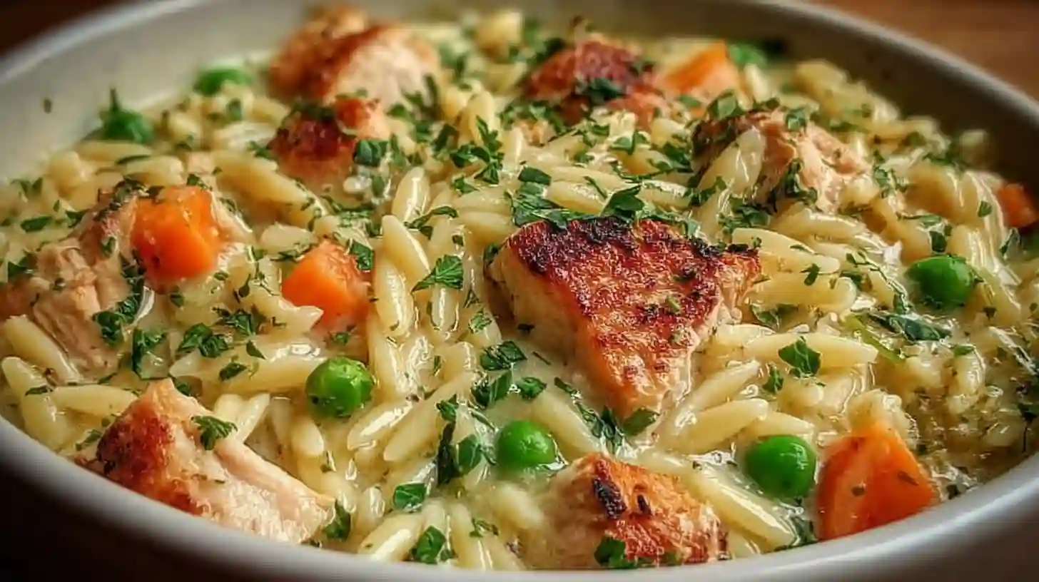 Chicken Pot Pie Orzo Recipe: Creamy One-Pot Dinner