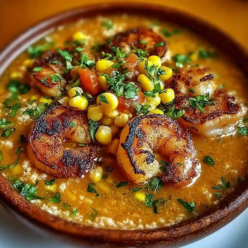 Whisking the roux for New Orleans shrimp corn bisque in a Dutch oven.
