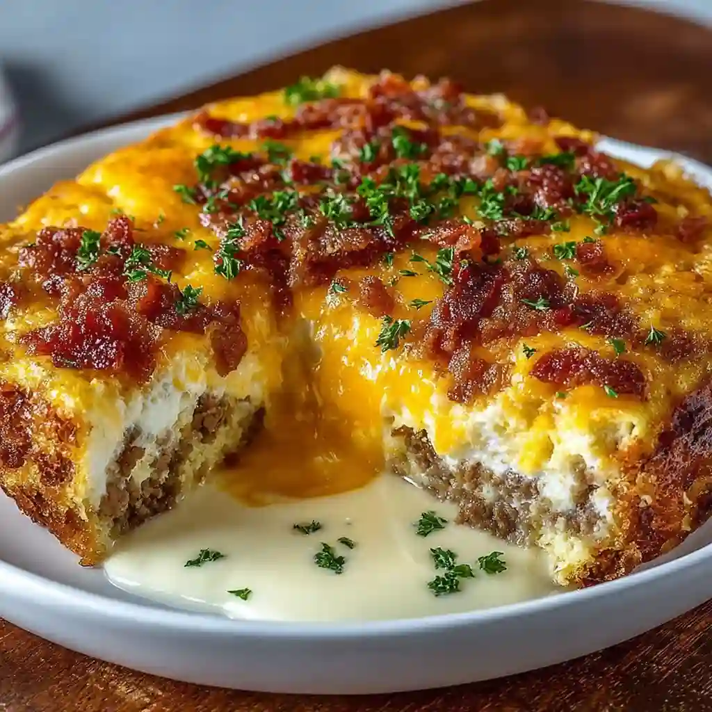 Stirring creamy tortellini and steak in a skillet with a wooden spoon.