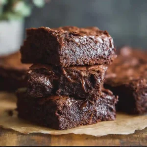 Bowls of almond flour, cocoa powder, sweetener, and eggs on a marble counter.