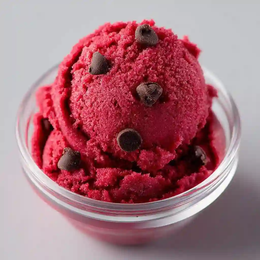 Red velvet cookie dough truffles and gift jars on a serving platter.