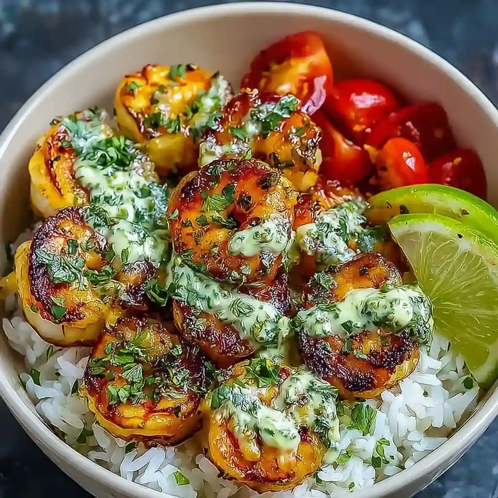Creamy cilantro lime sauce in a glass jar being poured onto a spoon.