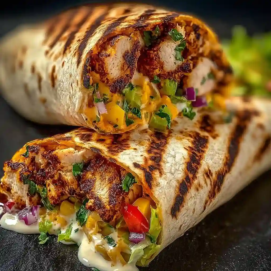 Grilling marinated chicken strips on a cast iron pan with char marks.