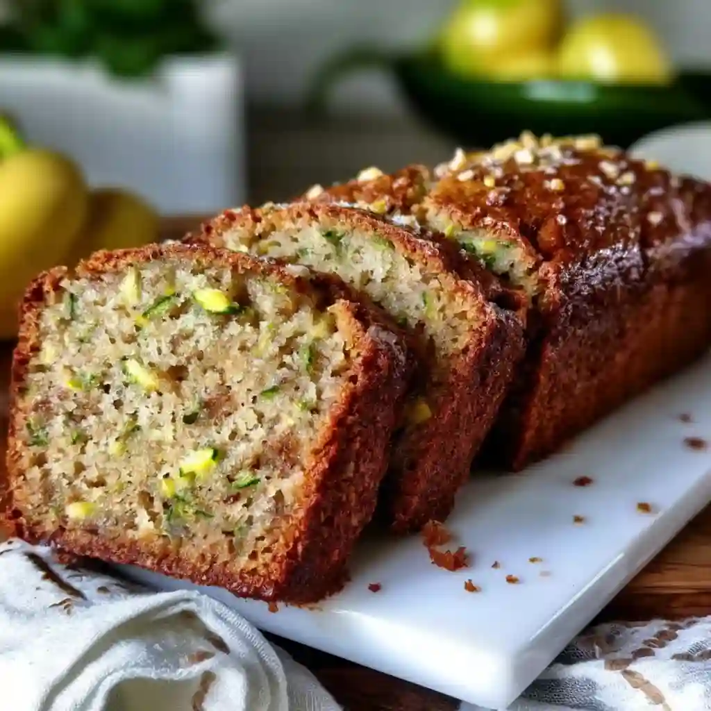 Bowls of shredded zucchini and mashed bananas prepped for baking.
