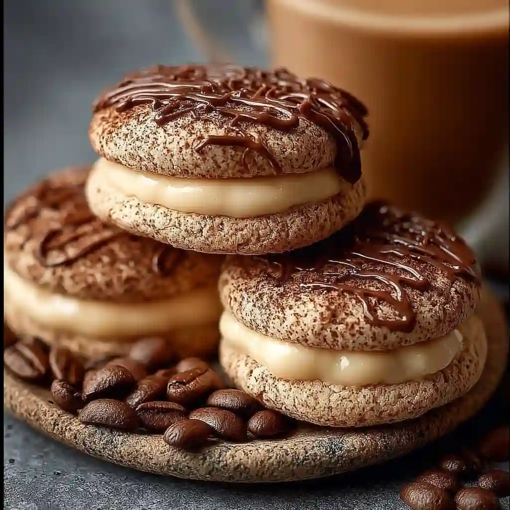 Close up of a bitten Coffee Cake Cookie showing soft interior texture.
